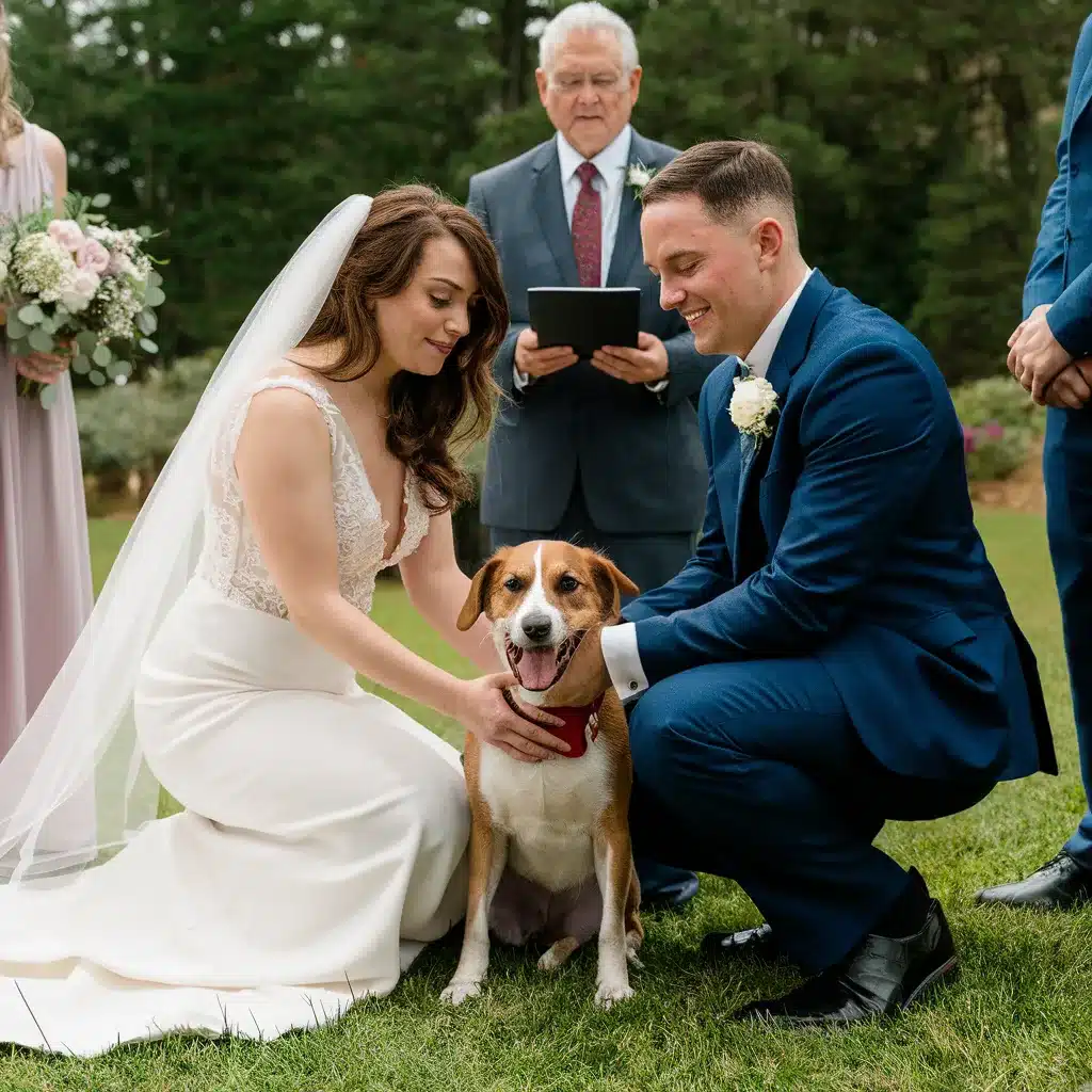 dog at wedding