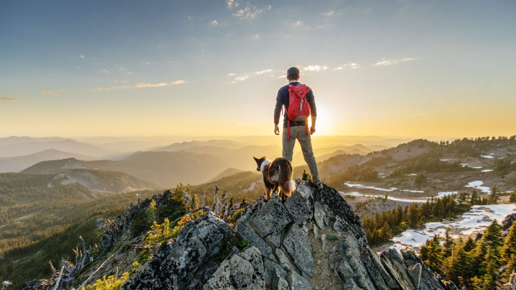 man with dog